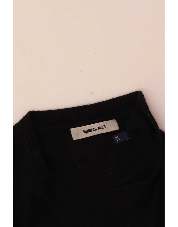 Gas Herre Crew Neck Jumper Sweater 2XL Sort