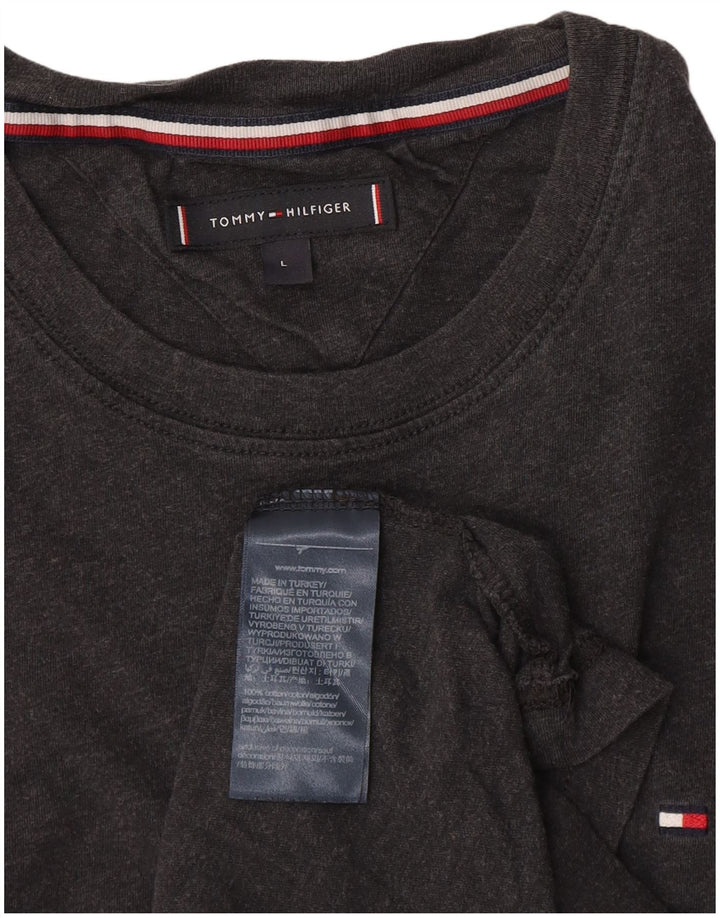 TOMMY HILFIGER T-shirt top til mænd, stor grå bomuld
