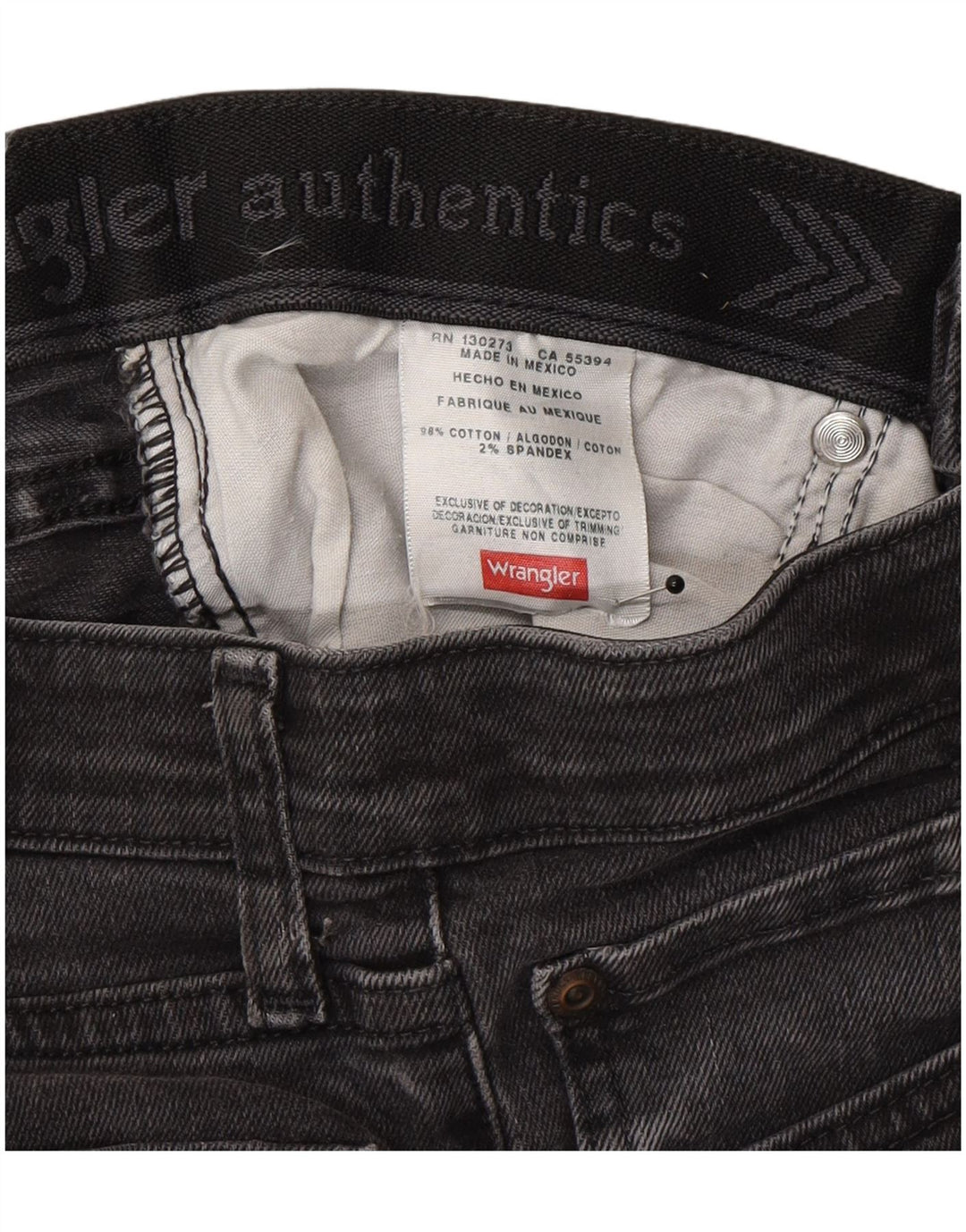 Wrangler Straight Jeans til mænd W28 L30 Grå bomuld