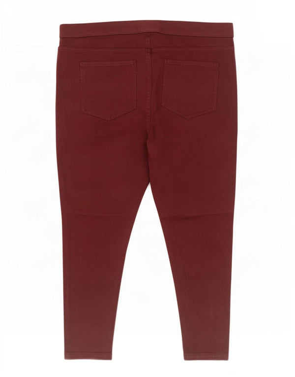 Marks & Spencer Womens Cosy Crop Jegging Jeans UK 20 2XL W38 L26 Burgundy