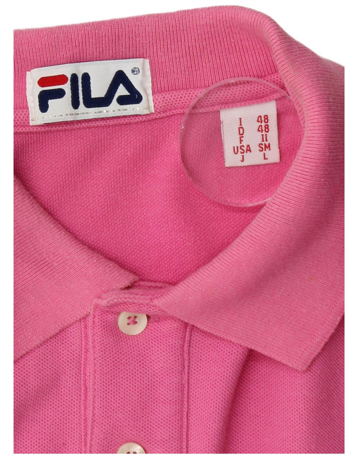 Fila Polo Shirt til mænd IT 48 Medium Pink Bomuld