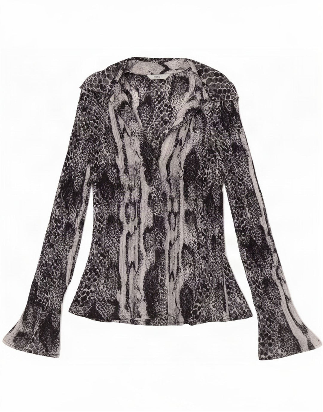 Marks & Spencer Dame Langærmet Bluse Top UK 8 Lille Lilla