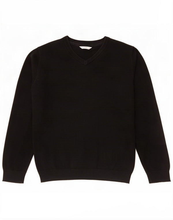 Marks & Spencer Boys V-hals sweater 12-13 år Sort bomuld