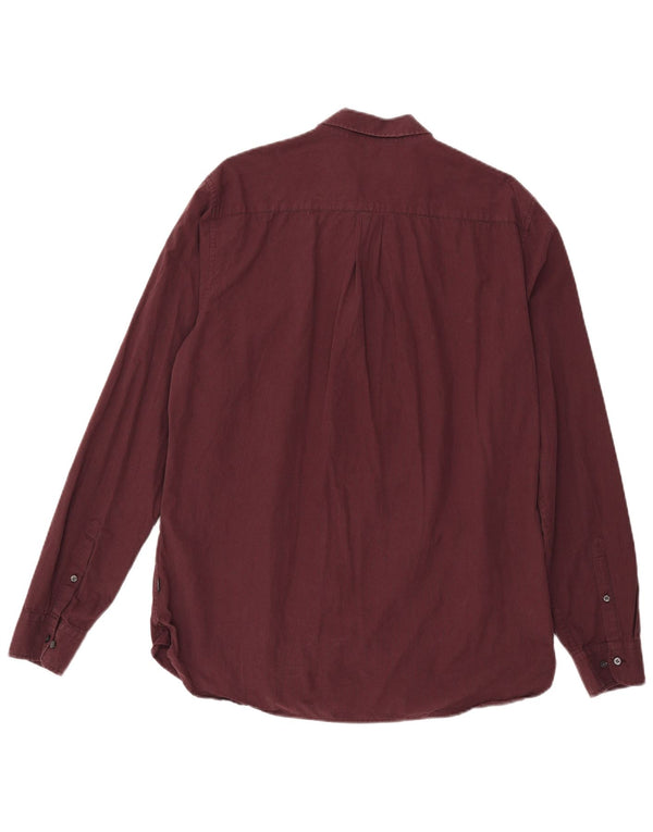 Superdry Herreskjorte XL Burgundy Pinstripe Cotton
