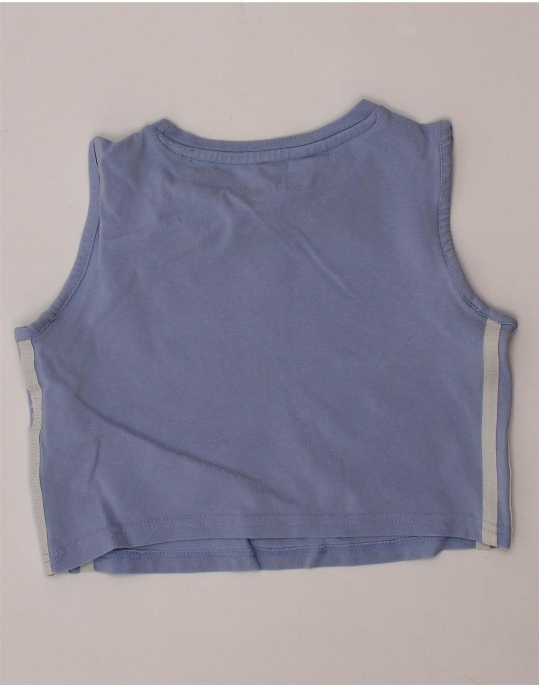 ADIDAS Girls Crop Vest Top 9-10 År Blå Bomuld