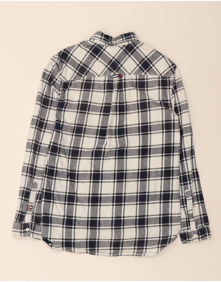 TOMMY HILFIGER Herre Regular Fit Flanelskjorte Lille marineblå ternet bomuld