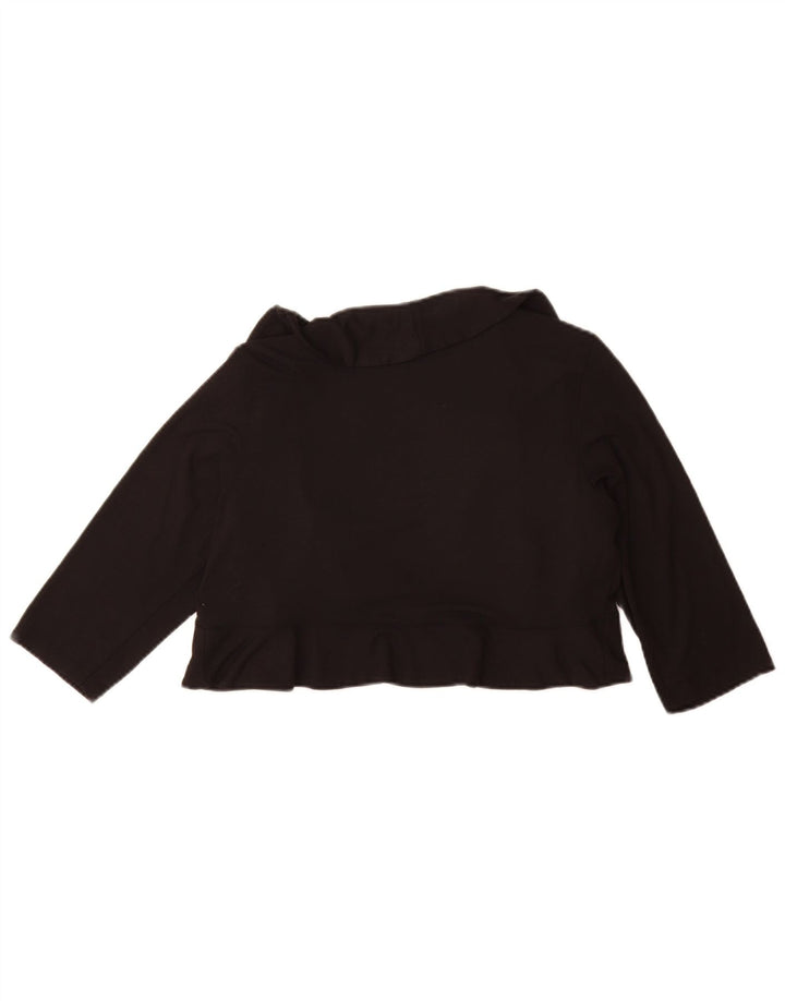 Marks & Spencer Womens Crop Bolero Top UK 14 Medium Black Viscose