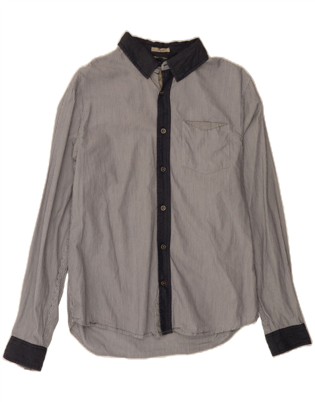 GUESS Mens Shirt Small Grey Pinstripe Cotton Vintage Guess and Second-Hand Guess from Messina Hembry 