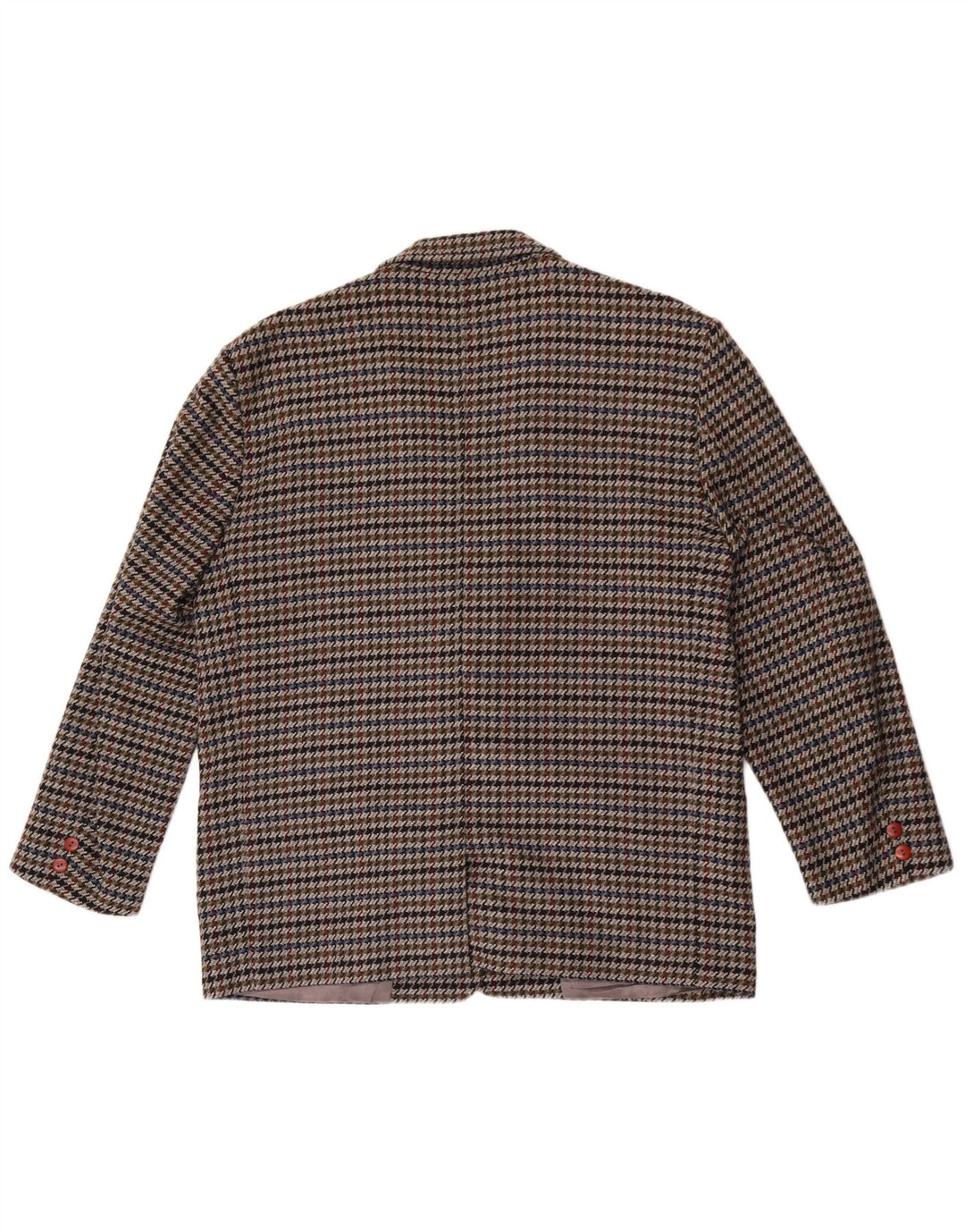Vintage dame 2-knaps blazerjakke IT 48 XL Flerfarvet Houndstooth