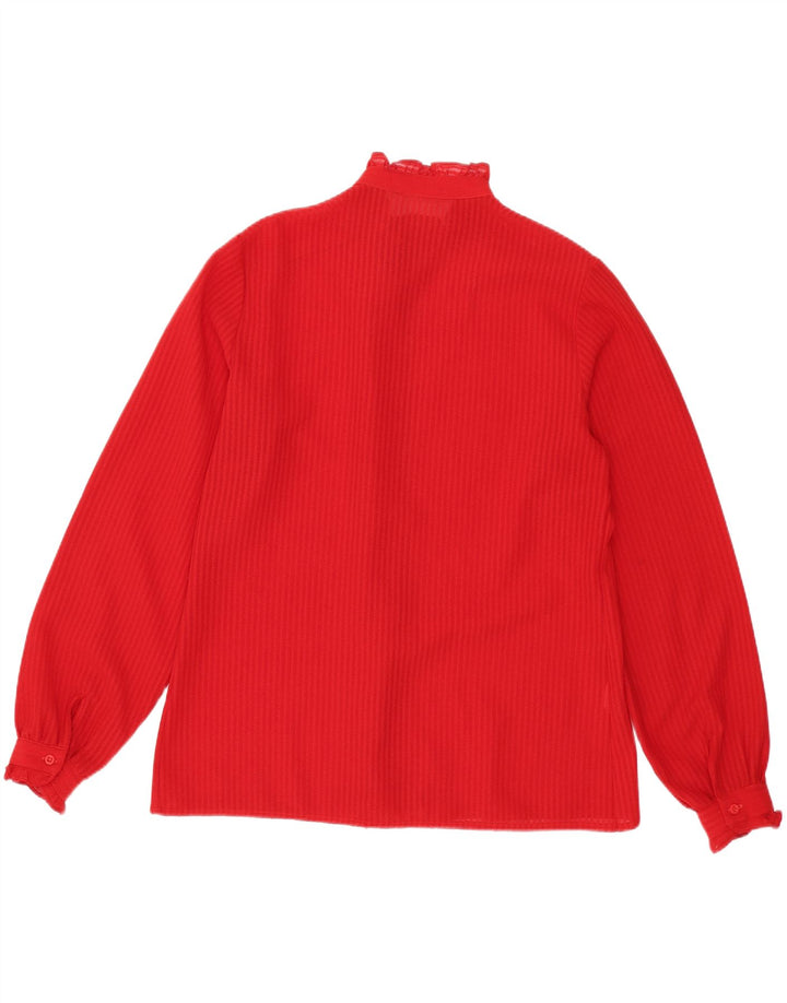 Vintage dameskjortebluse UK 14 Medium rødstribet