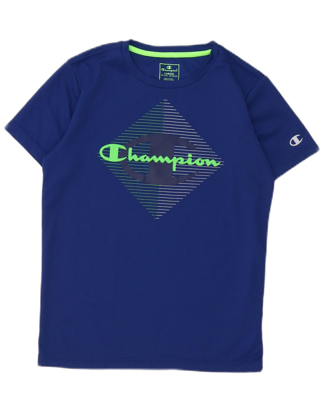 Champion Boys Grafisk T-Shirt Top 11-12 År Stor Blå Polyester