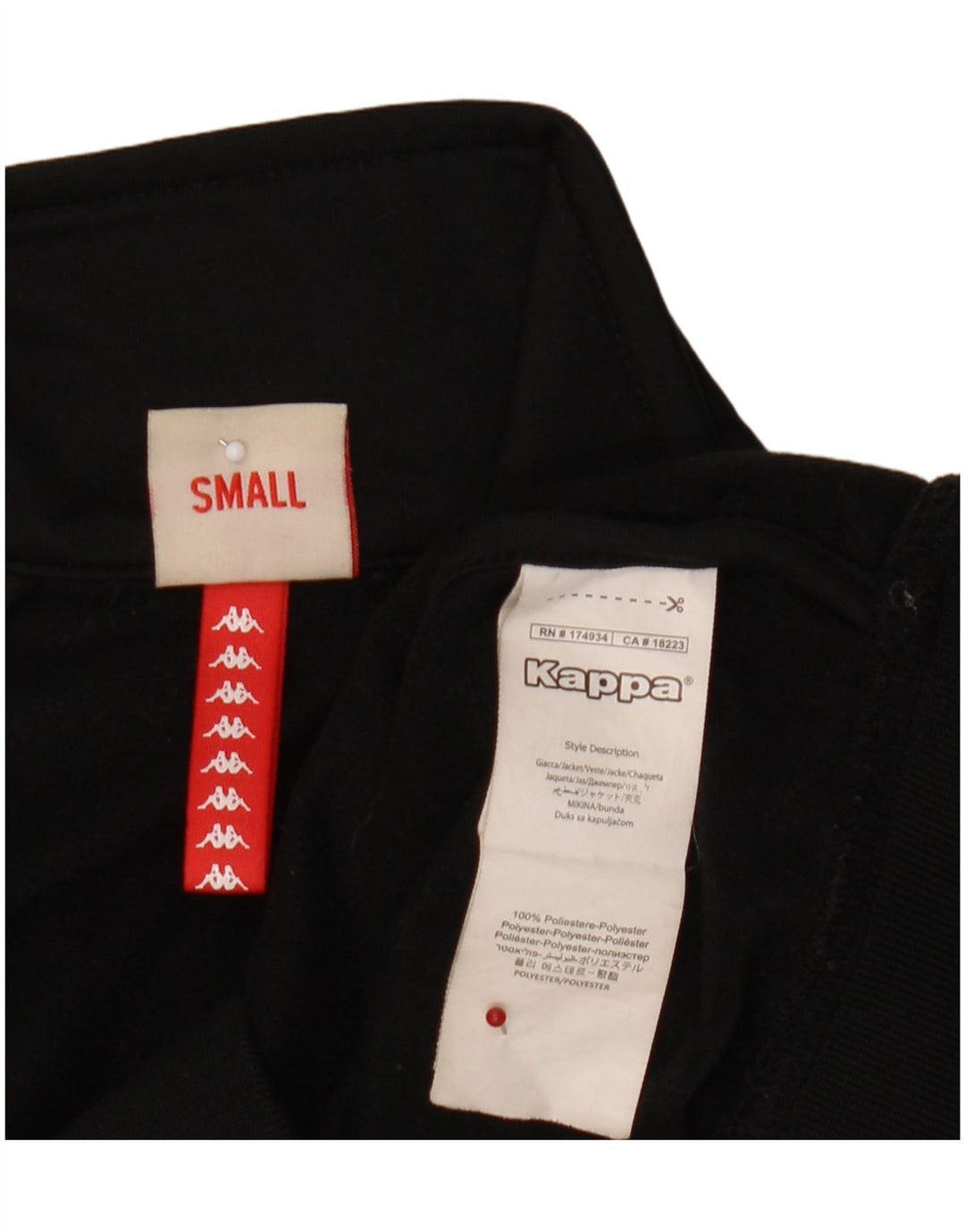 Kappa Grafisk træningsdragt topjakke til kvinder UK 10 Small Black Colourblock