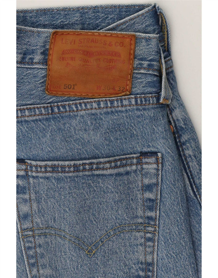 Levi's Herre 501 Straight Jeans W30 L32 Blå Bomuld
