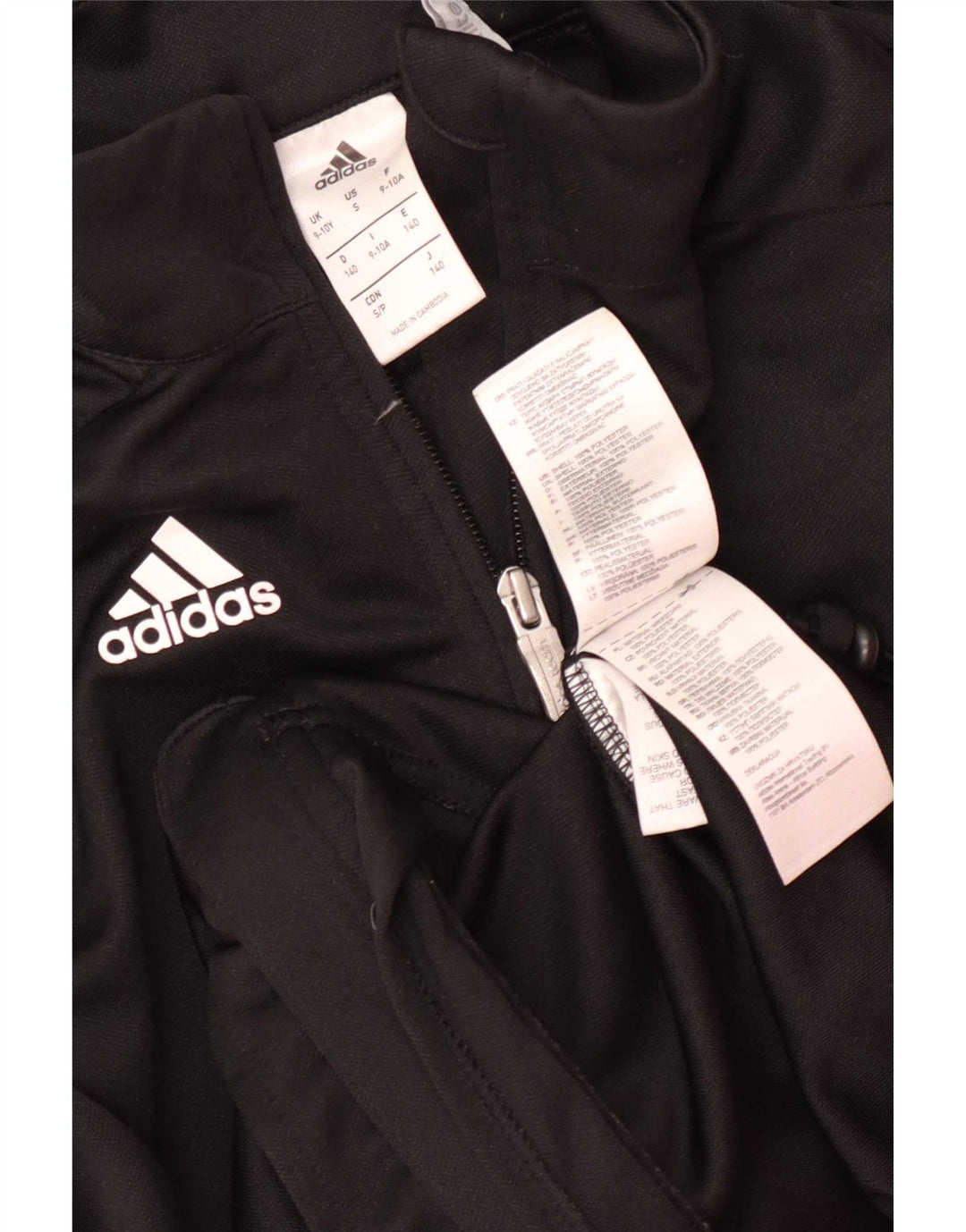 Adidas drenge Climalite træningsdragt topjakke 9-10 år sort polyester