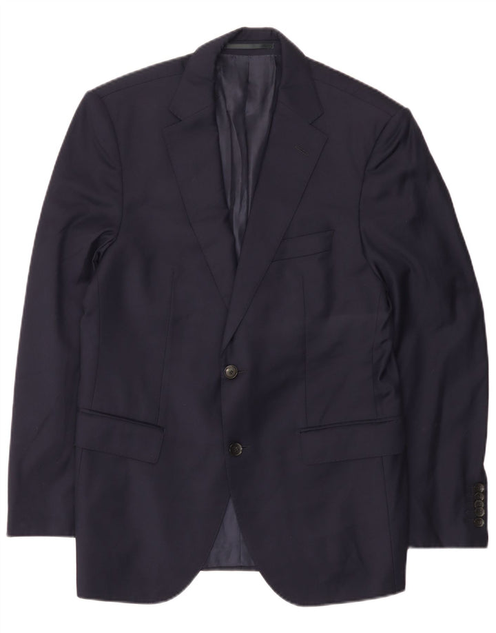Hugo Boss Herre skræddersyet 2-knaps blazerjakke UK 36 Small Navy Blue