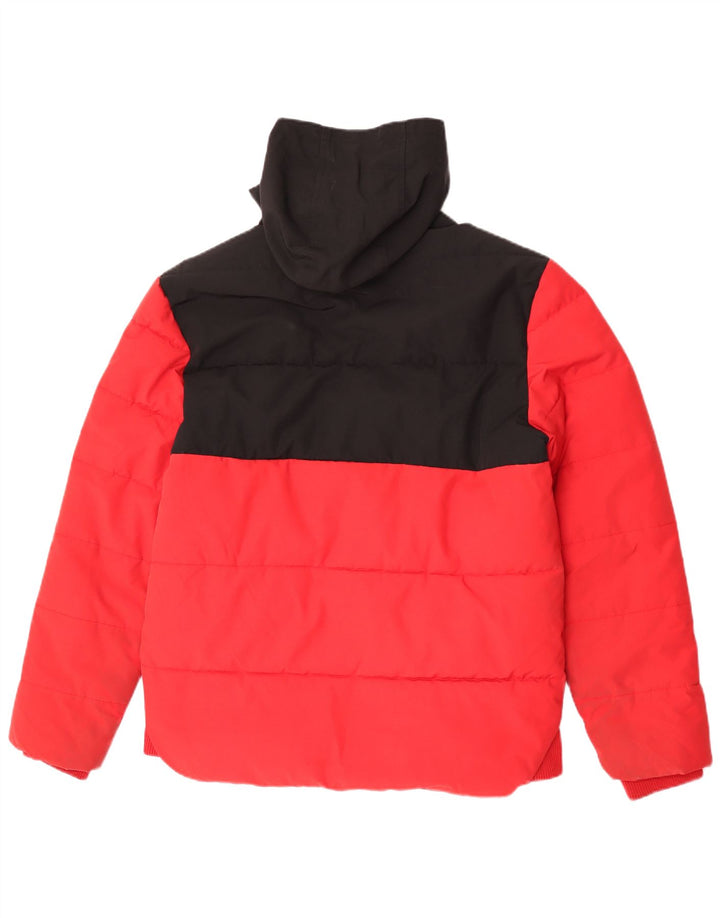 Marks & Spencer Herre hættepolstret jakke UK 38 Medium Red Colourblock