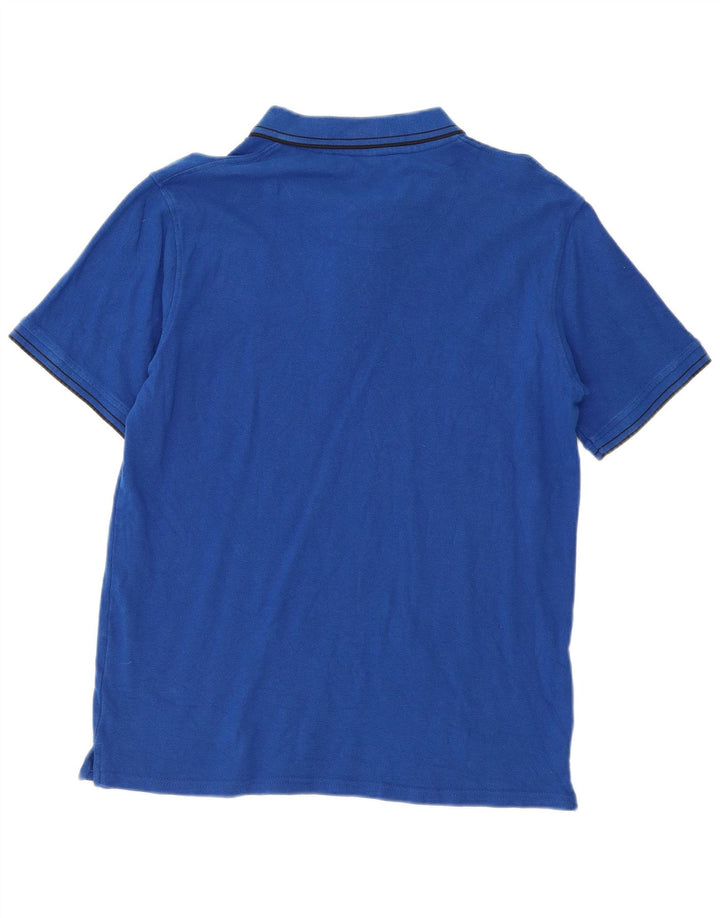 Lyle & Scott herre poloshirt 2XL blå stribet bomuld