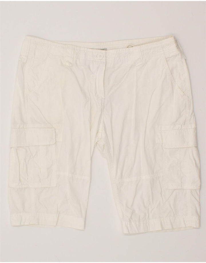 DACK'S Womens Cargo Shorts IT 48 XL W36  White Cotton Vintage Dack's and Second-Hand Dack's from Messina Hembry 
