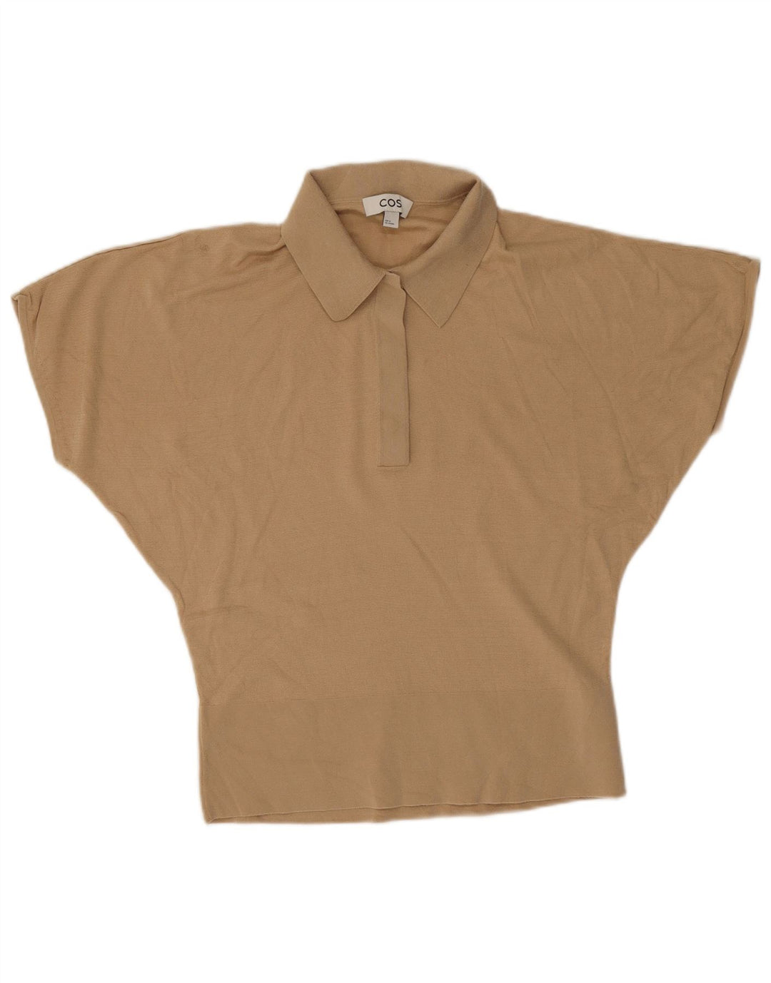 Cos Batwing Polo Shirt til kvinder UK 14 Medium Beige