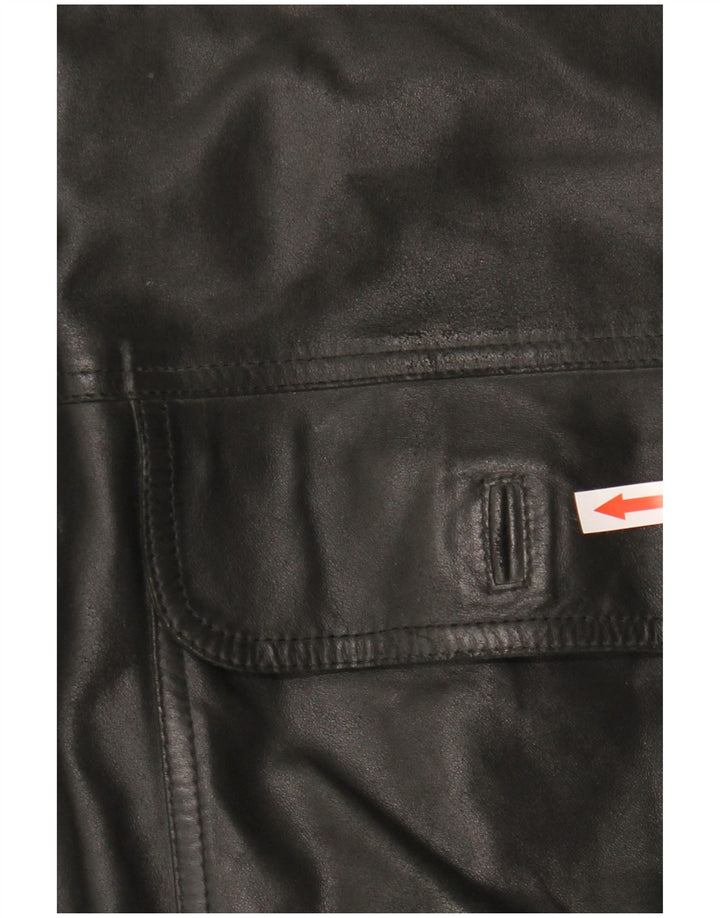 Vintage herre læderjakke IT 48 Medium Sort