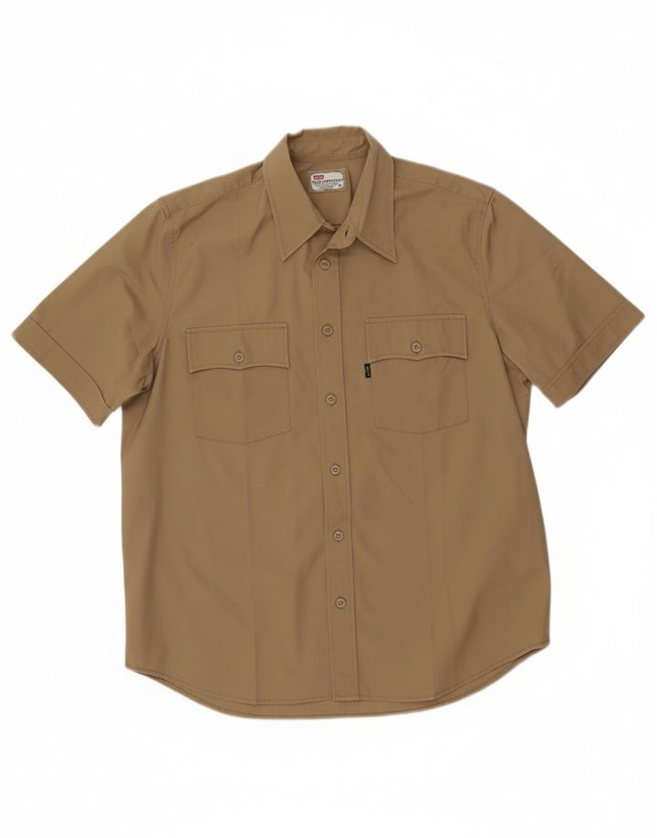 Levi's Kortærmet Herreskjorte Medium Khaki Bomuld