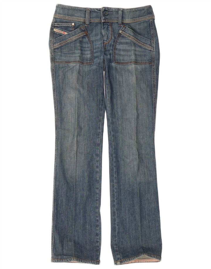 Diesel Dame Reckfly Bootcut Jeans W27 L32 Blå Bomuld