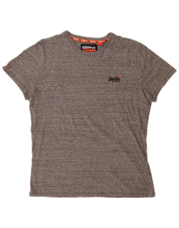 Superdry T-shirt top mellem grå bomuld til mænd