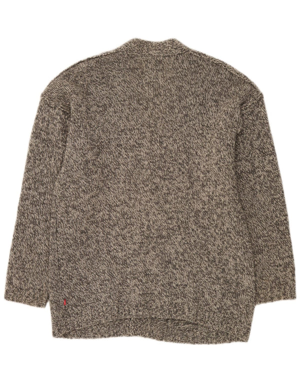 Jackpot Herre Cardigan Sweater Stor Grå Flecked