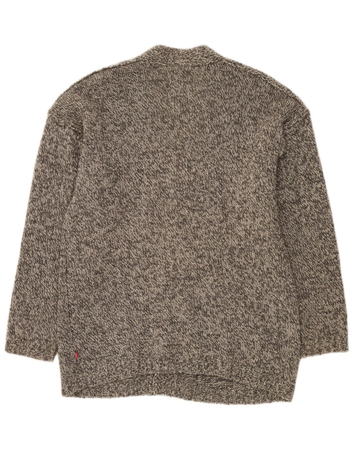Jackpot Herre Cardigan Sweater Stor Grå Flecked