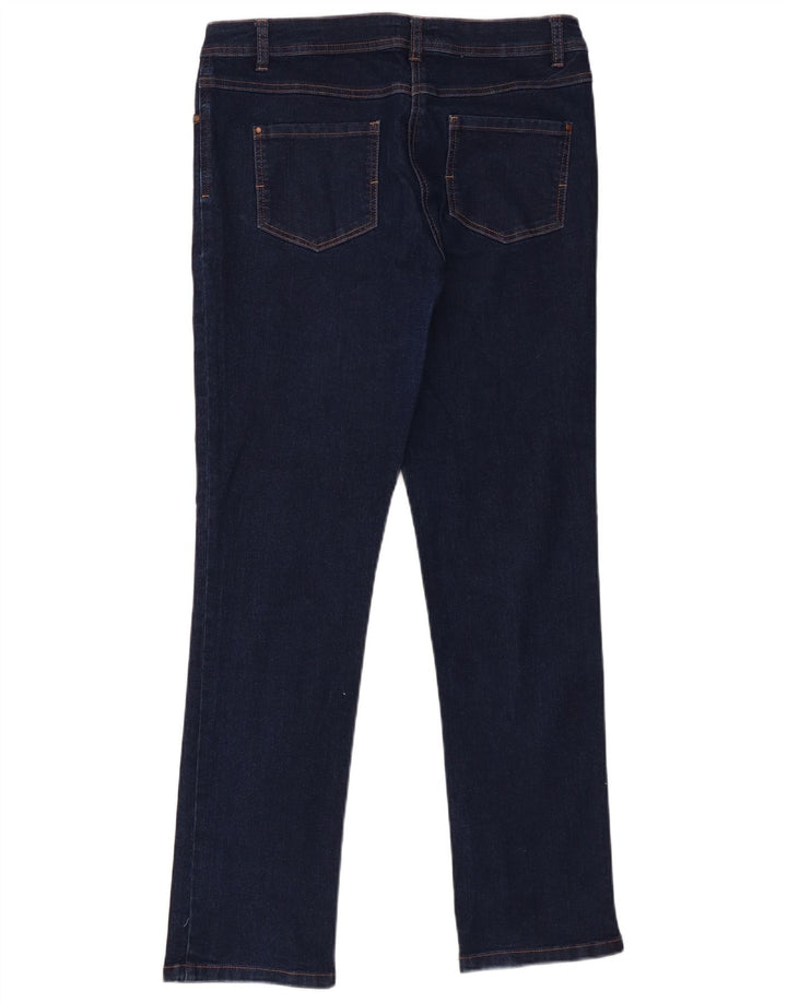 M&Co Dame Slim Jeans UK 12 Medium W32 L31 Marineblå Bomuld