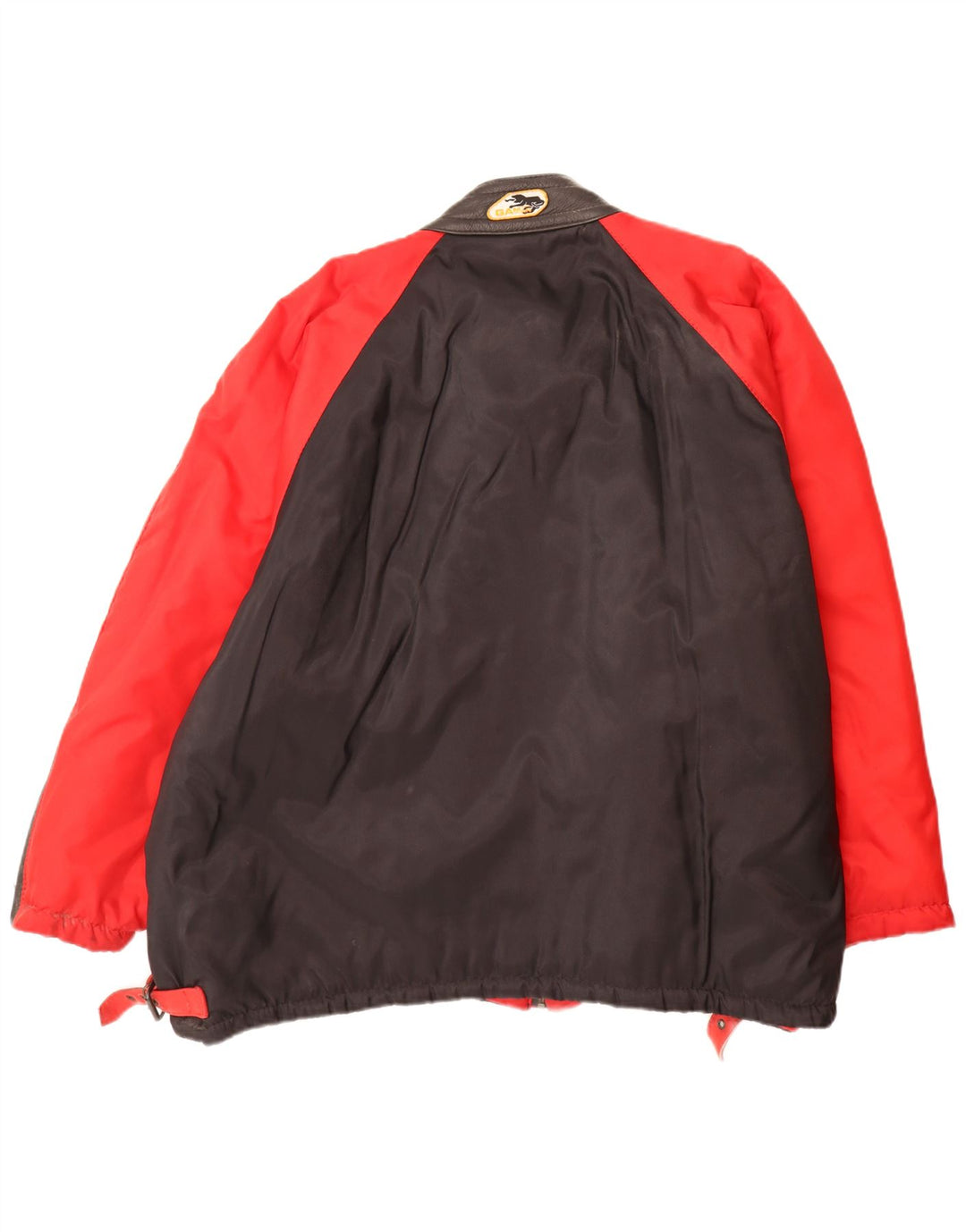 Vintage Bomber Jacket til mænd UK 42 XL Rød Colourblock Polyamid