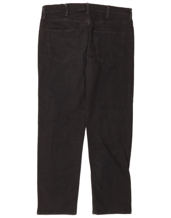Marks & Spencer Straight Jeans til mænd W36 L31 Sort bomuld