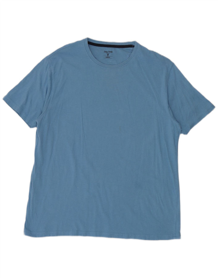 James Pringle Herre T-Shirt Top Stor Blå Bomuld