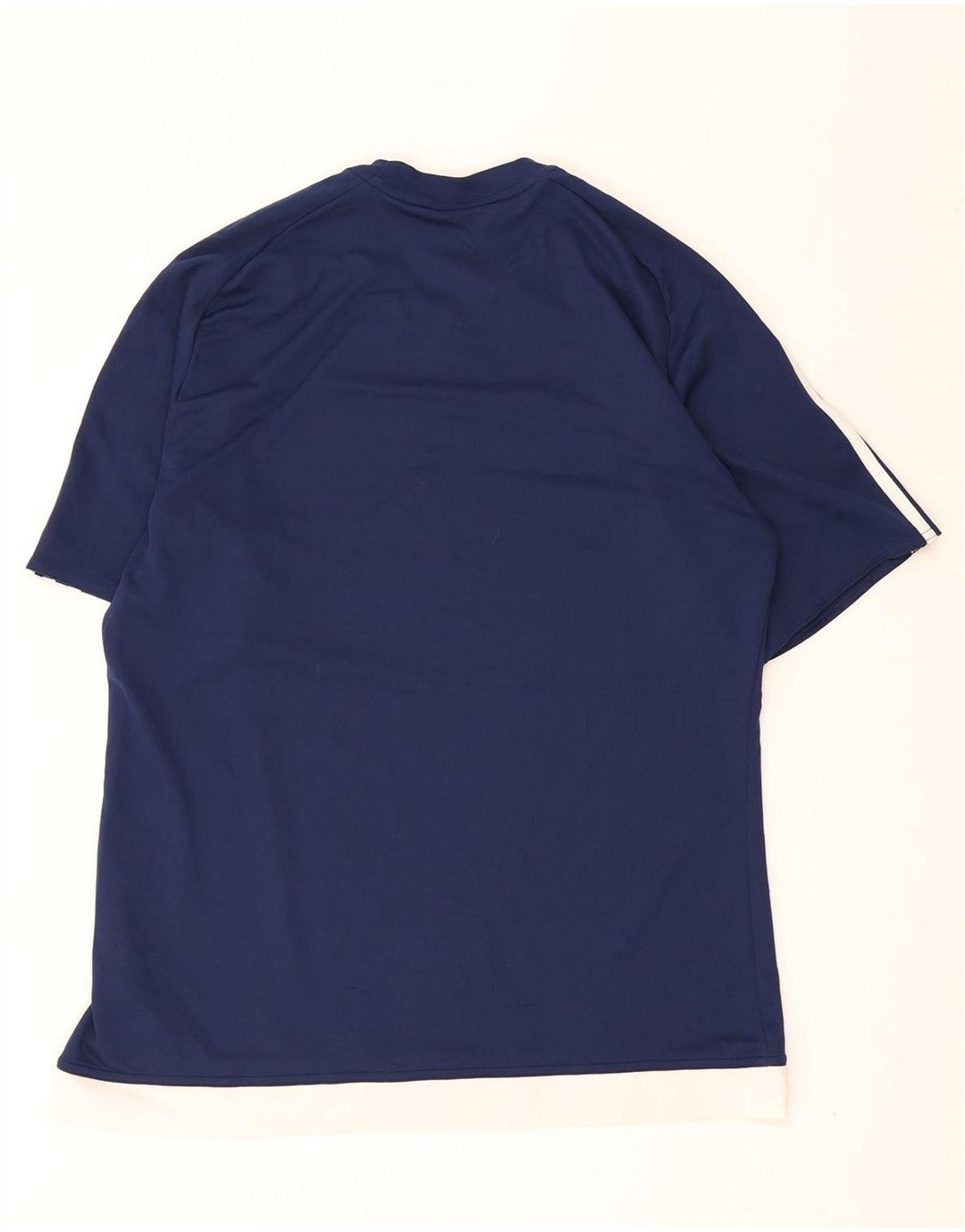 Adidas Herre Climalite T-Shirt Top Medium Marineblå Colourblock Polyester