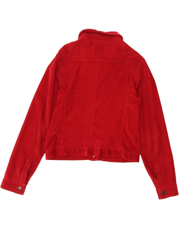 STILONOIR BY K Womens Corduroy Jacket IT 44 Medium Red Cotton Vintage Stilonoir By K and Second-Hand Stilonoir By K from Messina Hembry 