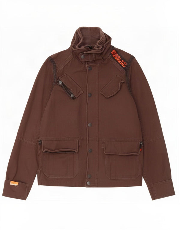 Superdry Herre Utility Jacket UK 40 Large Brown