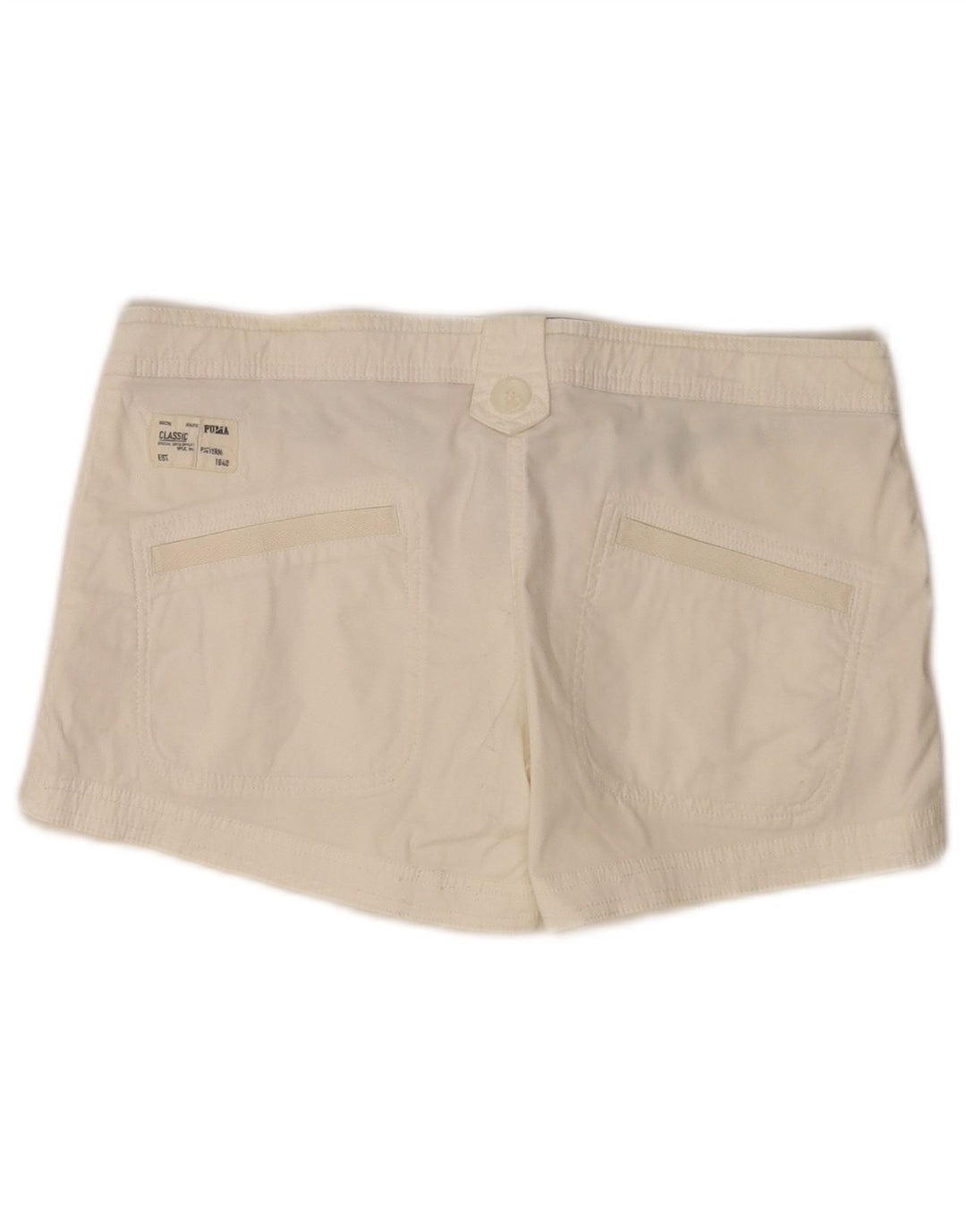 Puma Chino Shorts til kvinder UK 10 Small W30 White Bomuld