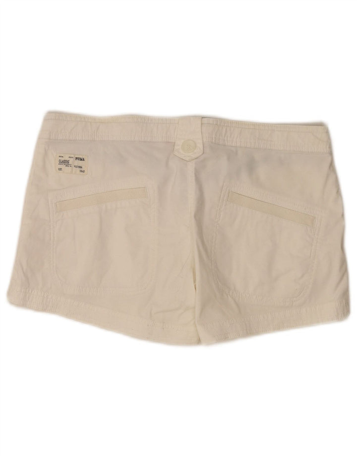 Puma Chino Shorts til kvinder UK 10 Small W30 White Bomuld