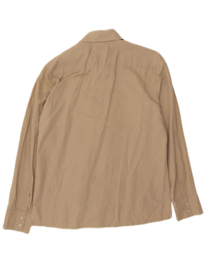 Rifle Herreskjorte Medium Beige Linned
