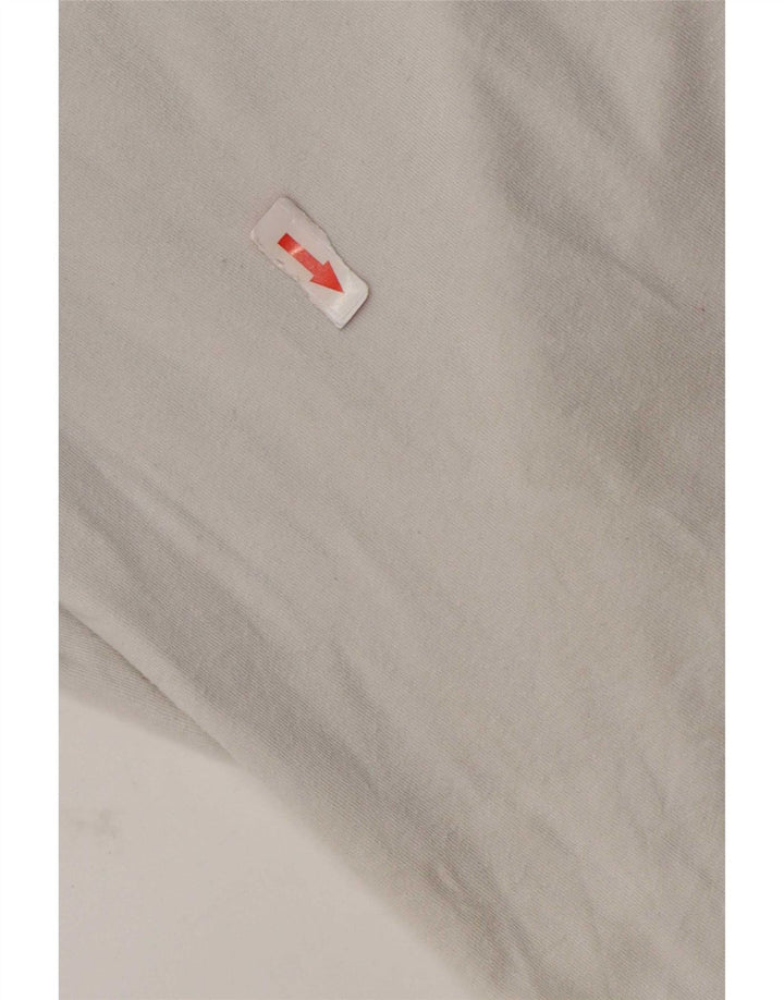 Fat Face Herre grafisk T-shirt Top Medium Hvid Bomuld