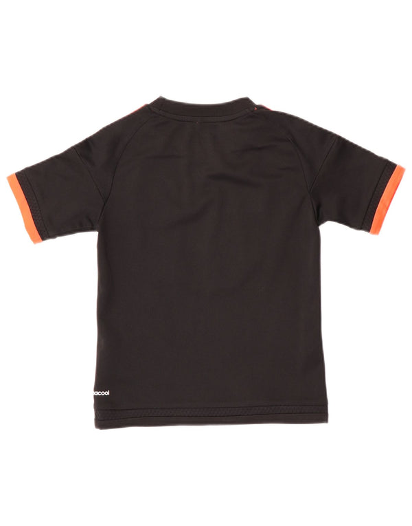 Adidas Boys Manchester United Grafisk T-Shirt Top 7-8 år Sort