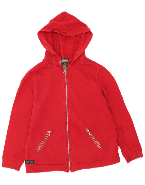 Ralph Lauren Dame Oversized hættetrøje Sweater med lynlås UK 10 Small Burgundy