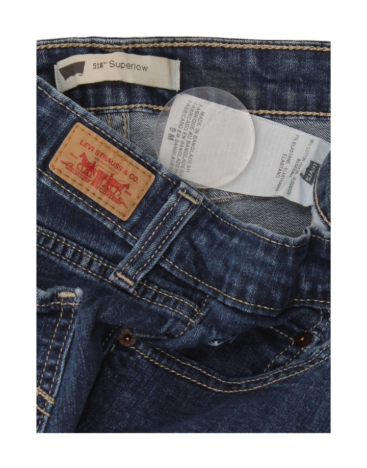 Levi's Dame 518 Super Low Bootcut Jeans US 9 Medium W30 L31 Blå Bomuld