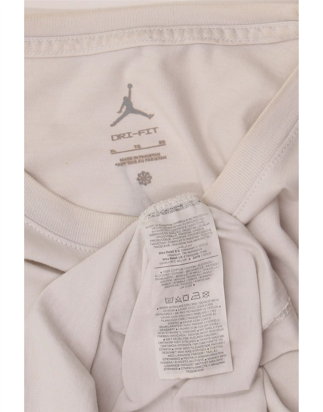 Jordan Herre Grafisk T-Shirt Top XL Hvid Bomuld