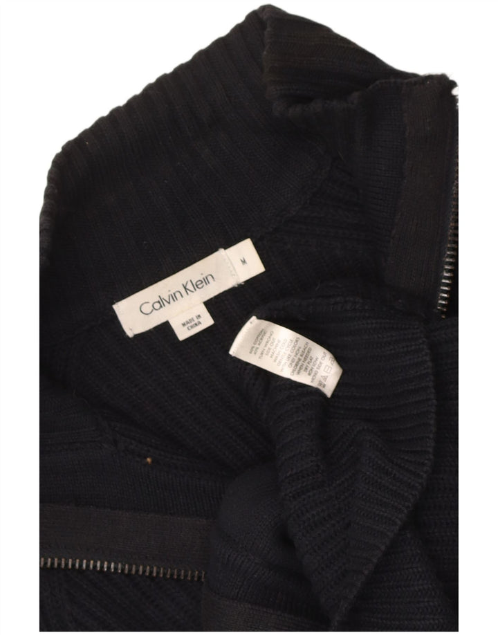 Calvin Klein Herre cardigan sweater med fuld lynlås mellem marineblå bomuld