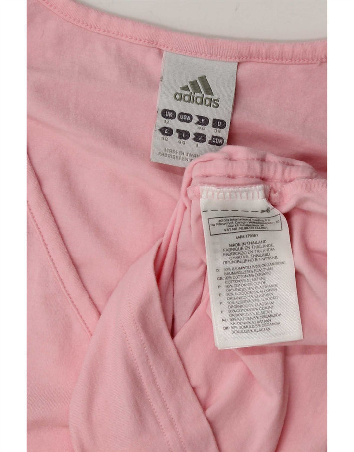 Adidas Dame Grafisk Vest Top UK 12 Medium Pink Bomuld