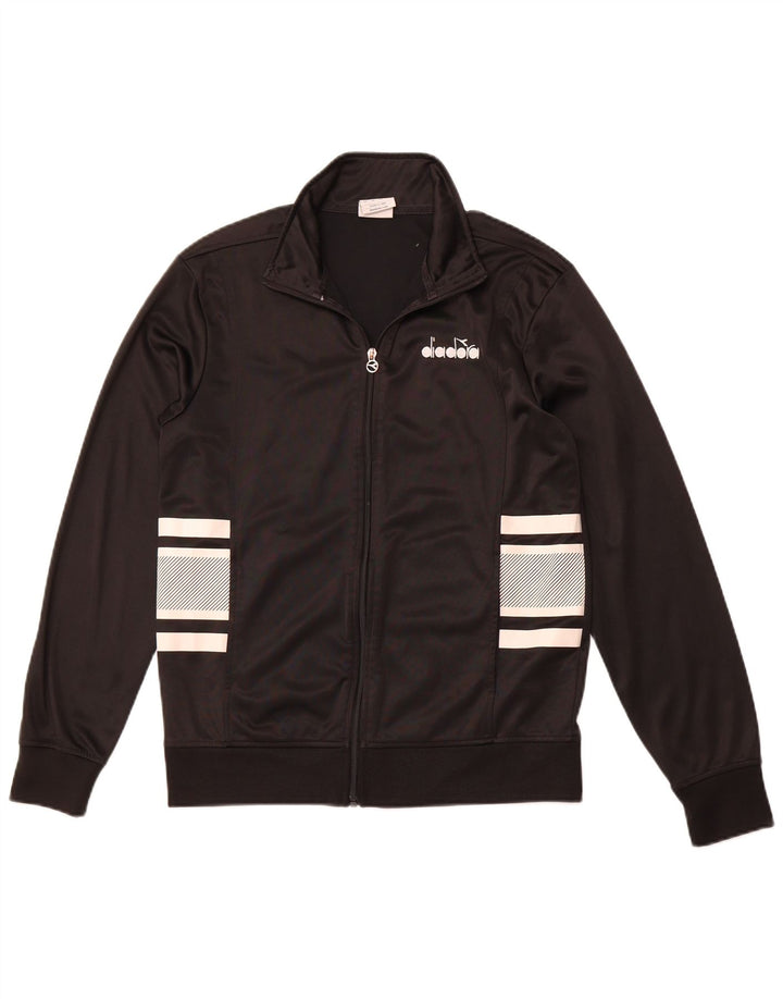 DIADORA Træningsdragt til mænd Topjakke Medium Sort Colourblock Polyester