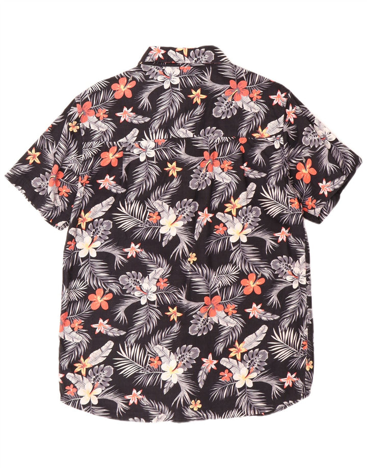 Mountain Warehouse Kortærmet Herreskjorte Medium Sort Floral Hawaiian