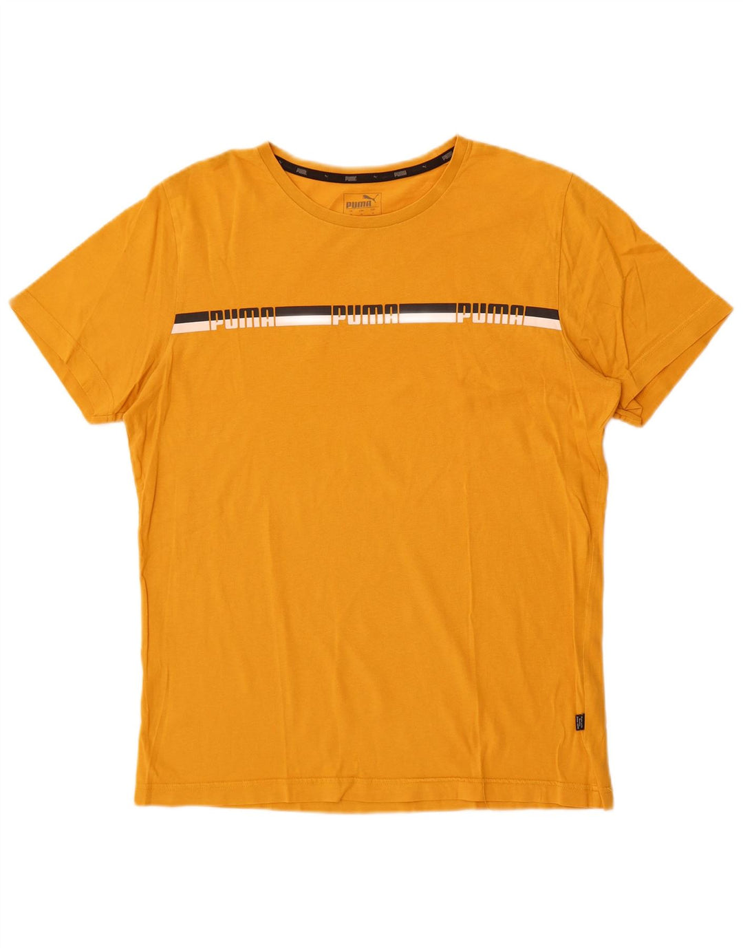 Puma Herre grafisk T-shirt Top Medium Gul Bomuld
