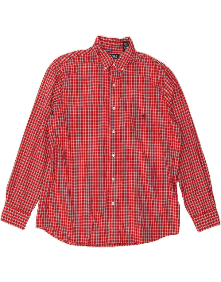 CHAPS Mens Shirt XL Red Check Cotton Vintage Chaps and Second-Hand Chaps from Messina Hembry 